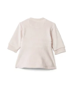 Abito Calvin Klein rosa a maniche lunghe in velluto a costine