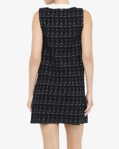 Abito corto Liu Jo Jeans nero in maglia con dettagli lurex