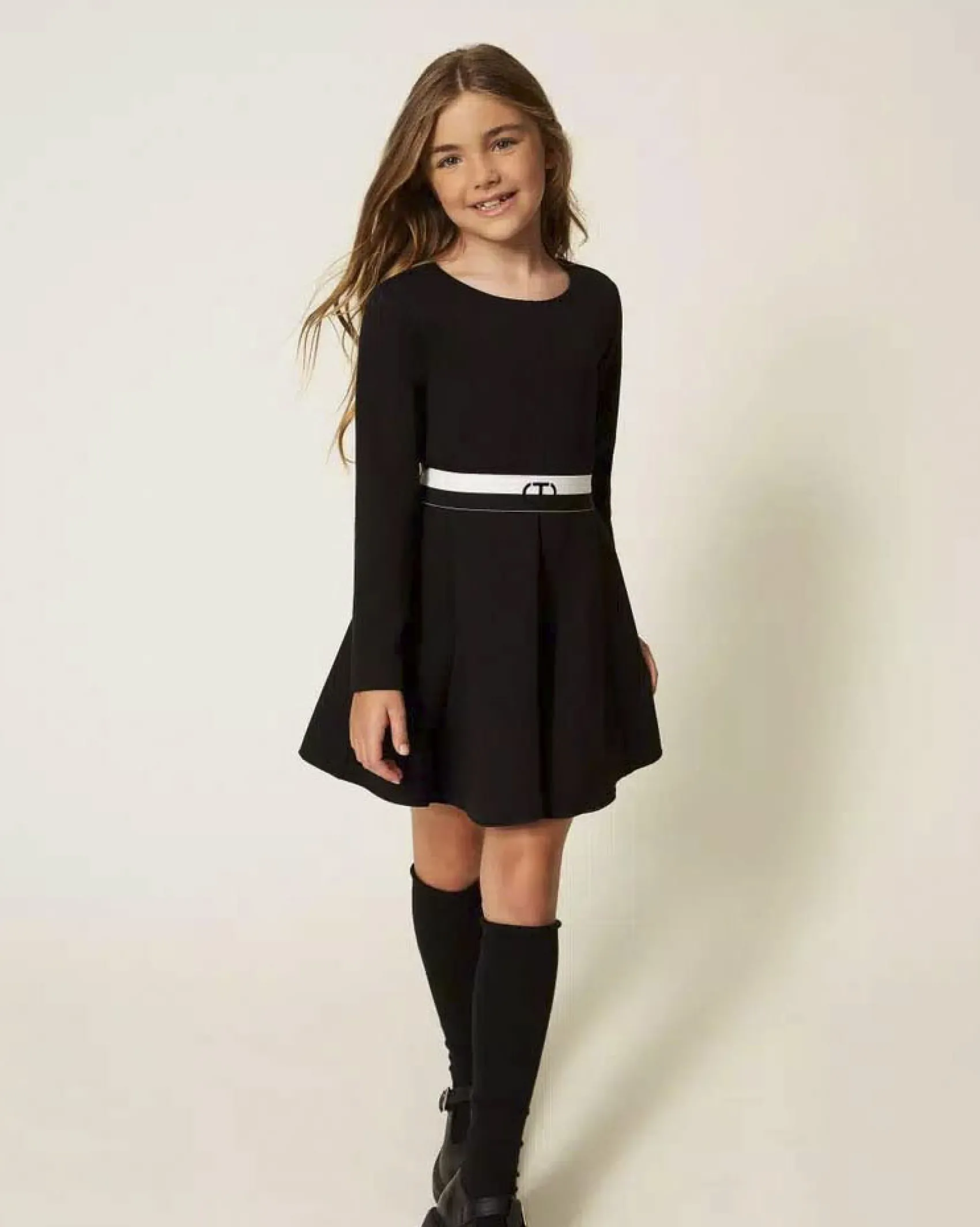 Abito fit and flare Twinset bianco e nero punto milano