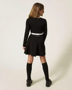 Abito fit and flare Twinset bianco e nero punto milano