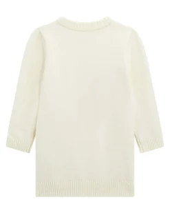 Abito Guess in maglia avorio di visto viscosa con orsetta