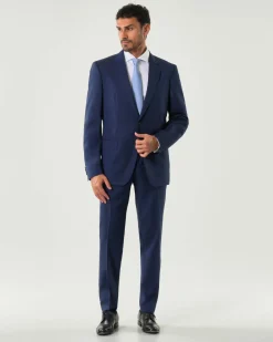 Abito Huge Boss blu in tela di pura lana