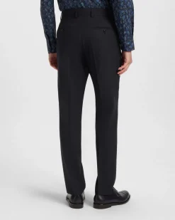 Abito Jeckson Boss blu con gilet in lana stretch con micro motivo soffuso