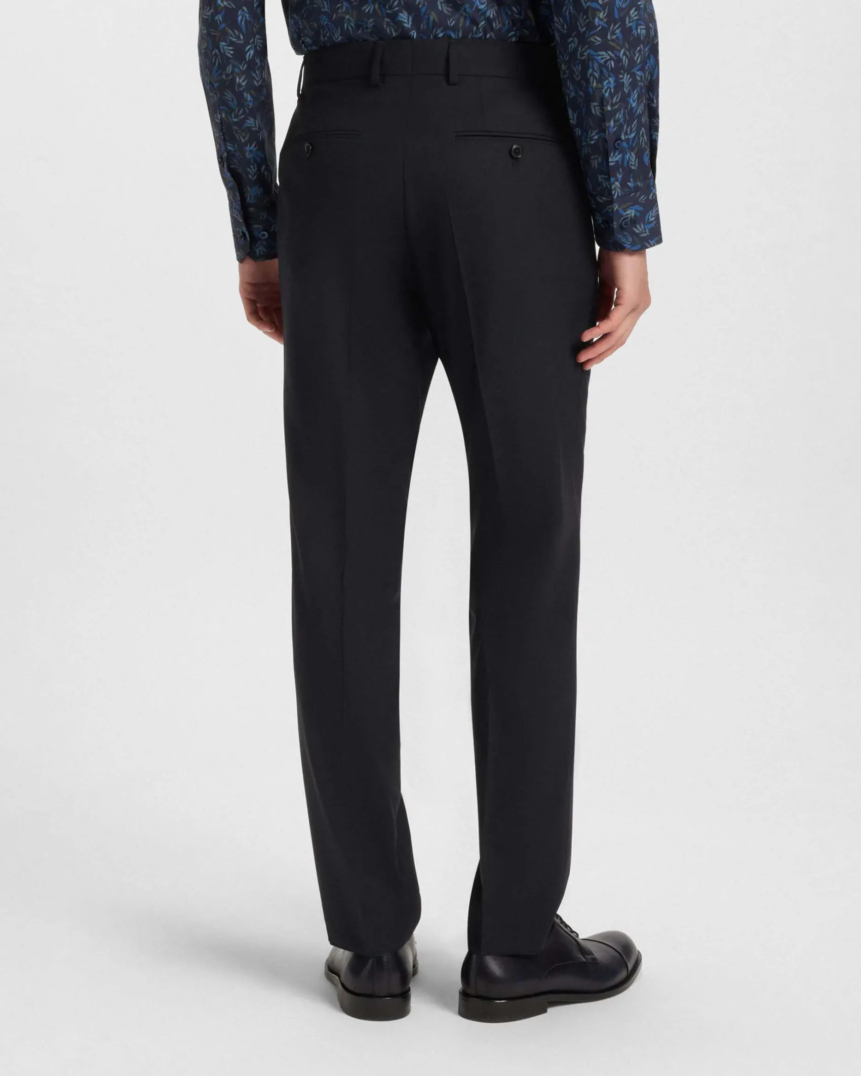 Abito Jeckson Boss blu con gilet in lana stretch con micro motivo soffuso