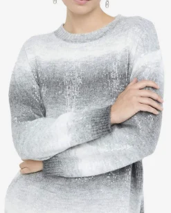 Abito Liu Jo Jeans grigio sfumato con paillettes all-over