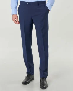 Abito Paul Baker monopetto blu slim-fit in tela di misto lana stretch con rever a lancia