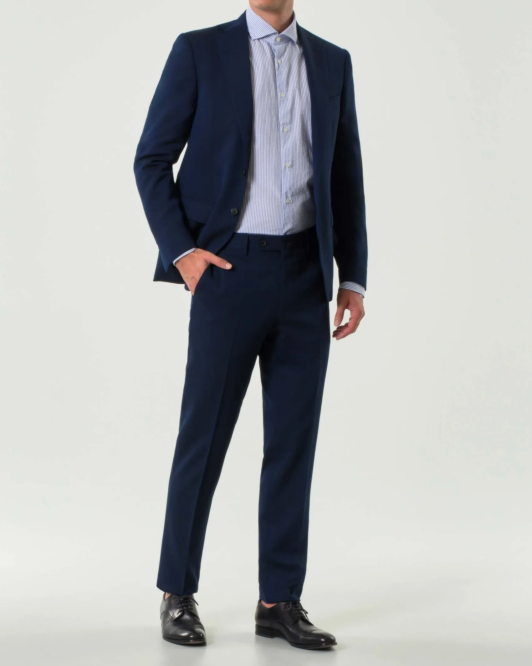 Abito Pellizzari drop7 blu in tela di pura lana