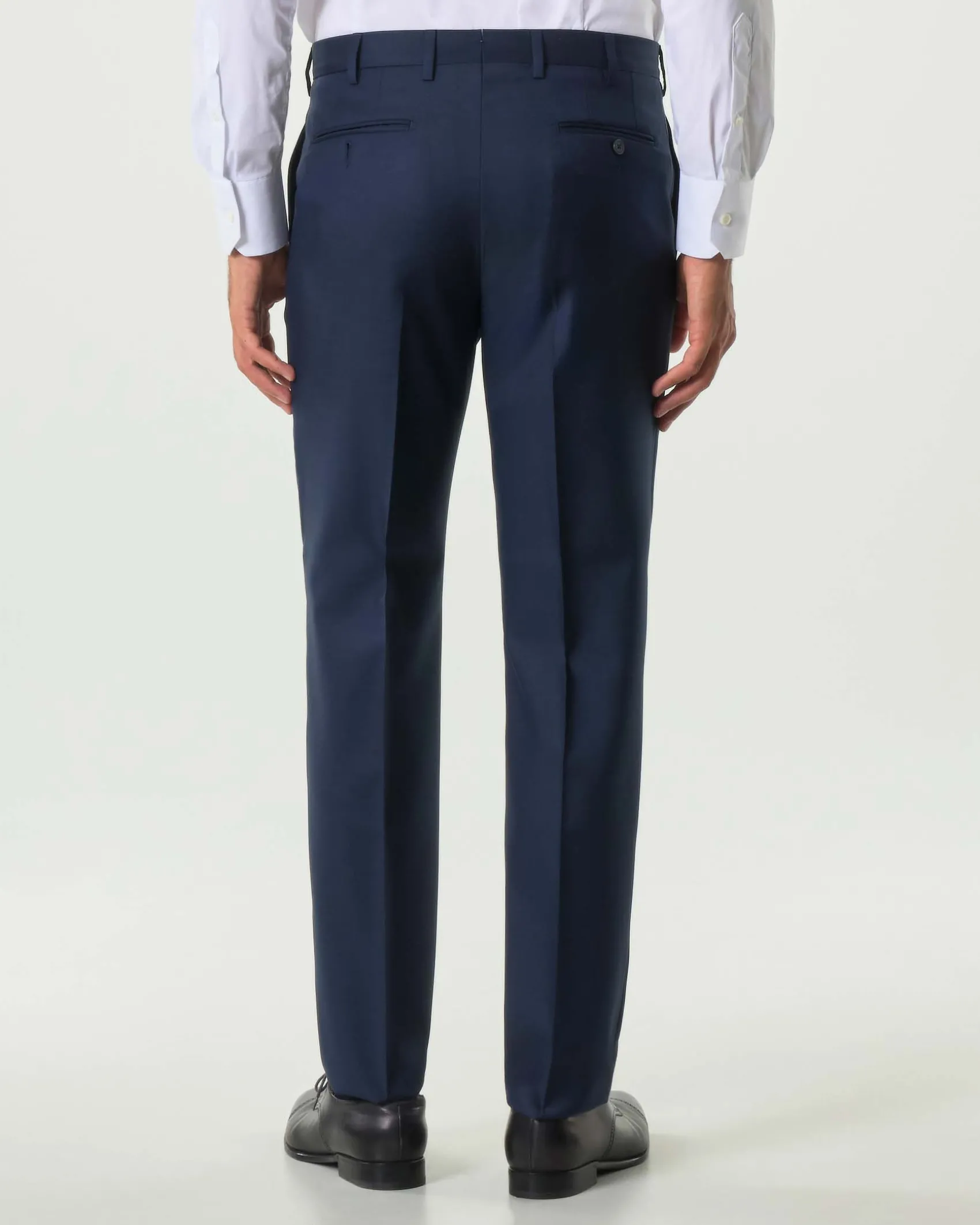 Abito Pellizzari drop7 blu in tela di pura lana Vitale Barberis Canonico