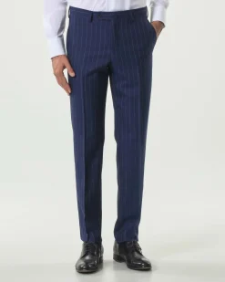 Abito Pellizzari drop7 blu gessato in tela di lana Vitale Barberis Canonico