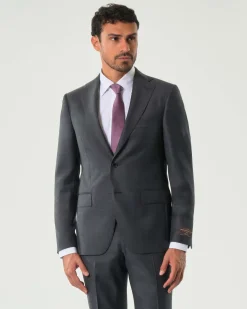 Abito Pellizzari drop7 grigio antracite in tela di pura lana Vitale Barberis Canonico