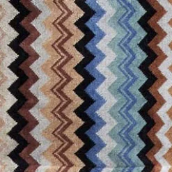 Accappatoio Adam in spugna di cotone a fantasia chevron multicolor