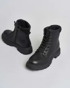 Anfibio Calvin Klein nero in similpelle stringato con zip