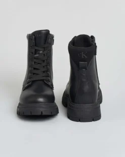 Anfibio Calvin Klein nero in similpelle stringato con zip
