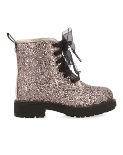 Anfibio Surany Gioseppo rosa glitter con lacci in tulle
