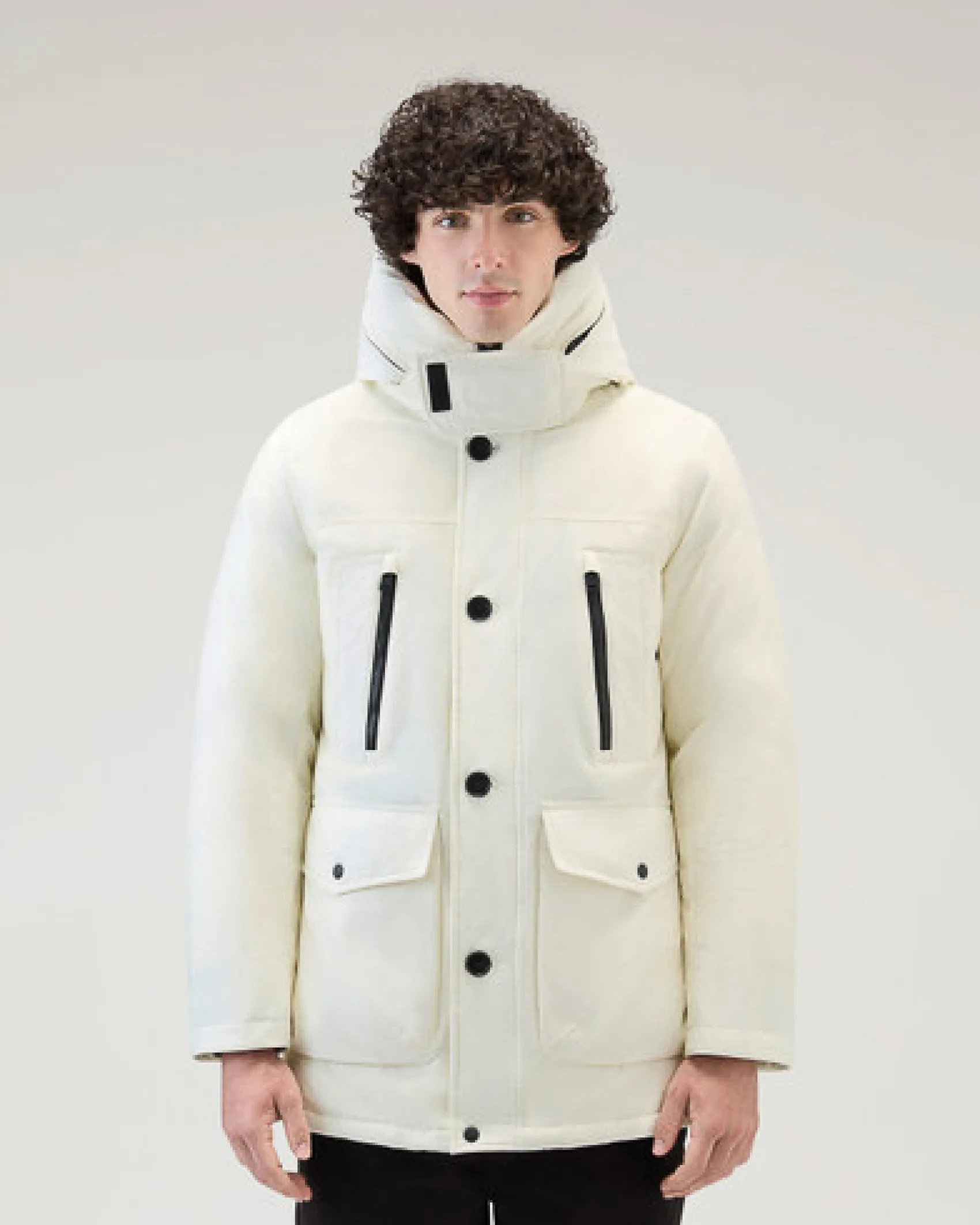 Arctic Parka Evolution Woolrich bianco in Ramar Cloth