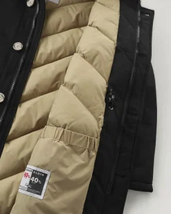 Arctic Parka Woolrich nero in Ramar con cappuccio con pelliccia