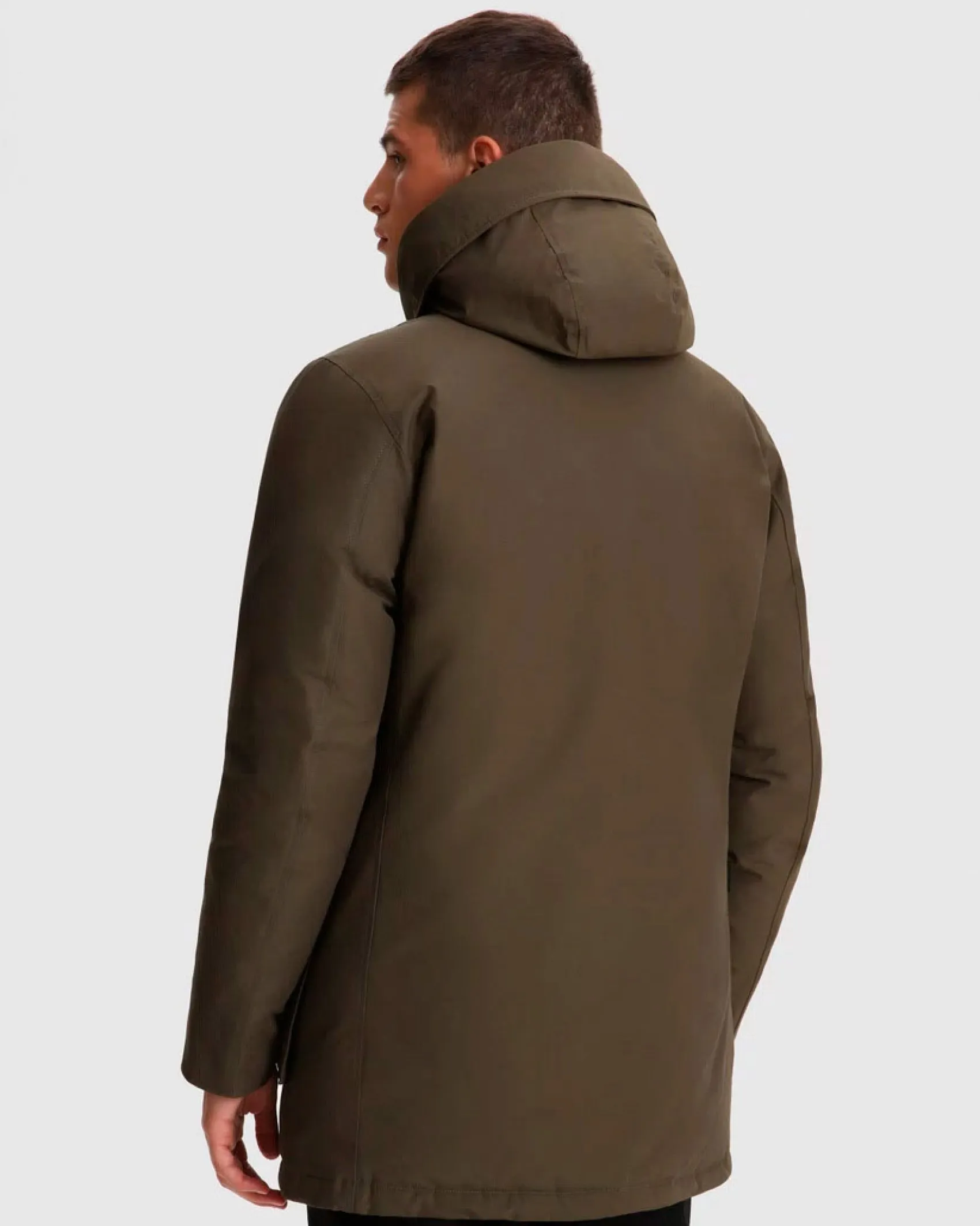 Arctic Parka Woolrich verde militare con pelliccia staccabile