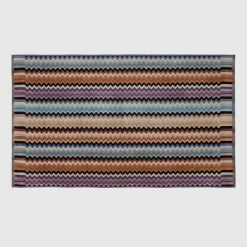 Asciugamano Adam in spugna di cotone a fantasia chevron multicolor