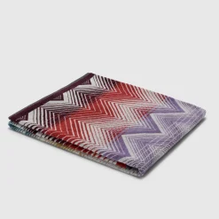 Asciugamano ospite Marea in spugna di cotone a fantasia chevron multicolor