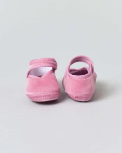 Baby friulane Le Papù in velluto rosa cipria