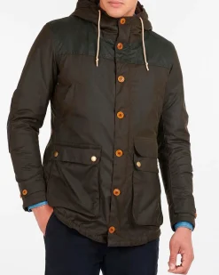 Barbour Game Waxed Cotton Parka verde scuro