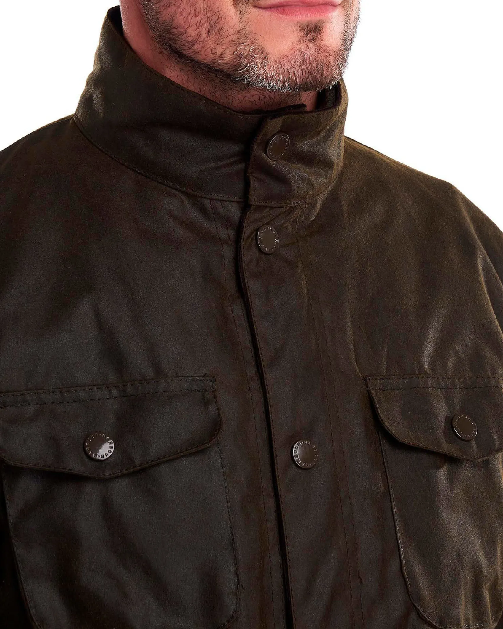 Barbour Ogstone Waxed Cotton verde scuro