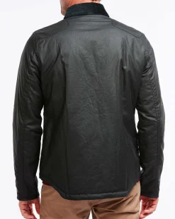 Barbour Reelin Waxed Cotton verde scuro