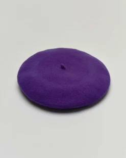 Basco viola in feltro di pura lana