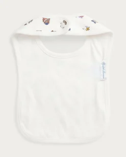 Bavaglino Polo Ralph Lauren bianco in fantasia disegni multicolor all over