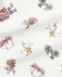 Bavaglino Polo Ralph Lauren bianco in fantasia disegni multicolor all over