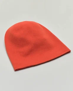 Beanie arancione in pura lana