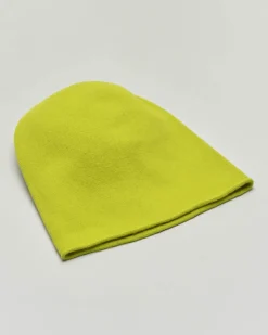 Beanie color lime in pura lana