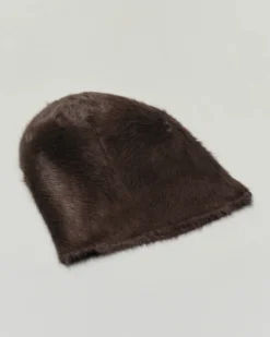 Beanie marrone in angora