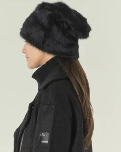 Beanie nero in angora