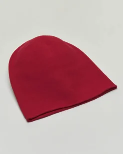 Beanie rosso in pura lana