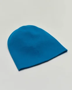 Beanie turchese in pura lana