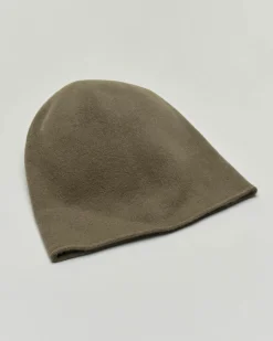 Beanie verde militare in pura lana