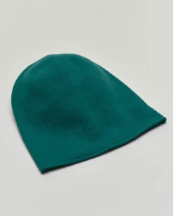 Beanie verde smeraldo in pura lana