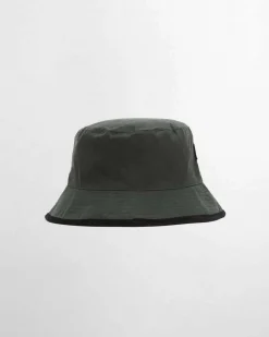 Berretto a pescatore Barbour verde militare in cotone cerato