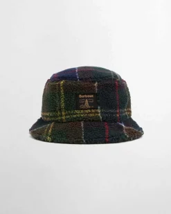 Berretto a pescatore Barbour in pile orsetto tartan check