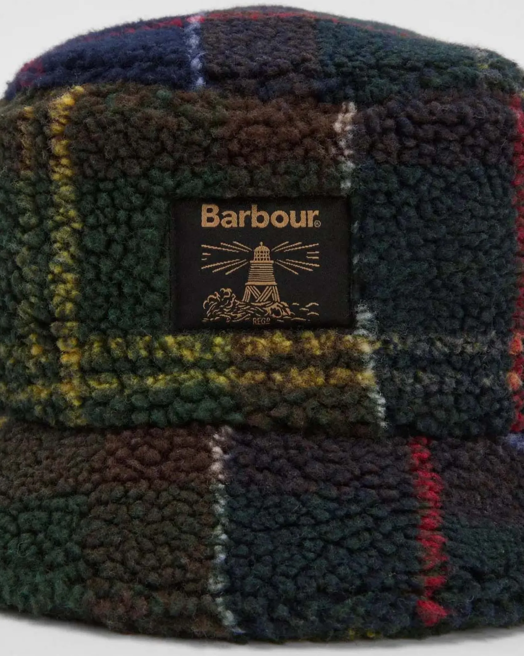 Berretto a pescatore Barbour in pile orsetto tartan check