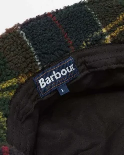 Berretto a pescatore Barbour in pile orsetto tartan check