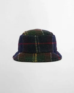 Berretto a pescatore Barbour in pile orsetto tartan check