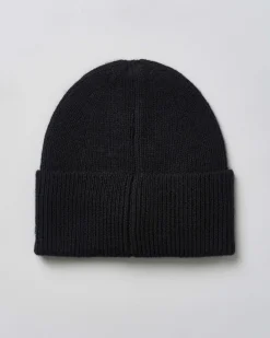 Berretto Antony Morato nero con risvolto e patch tigre