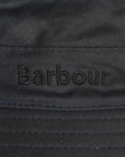 Berretto Barbour blu a pescatore in cotone cerato