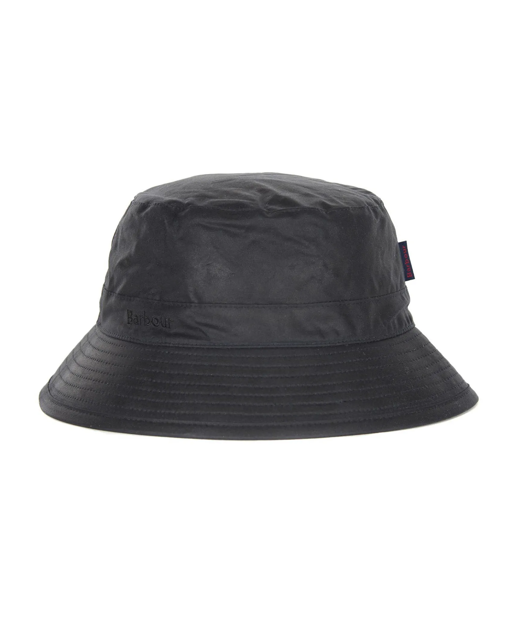 Berretto Barbour blu a pescatore in cotone cerato