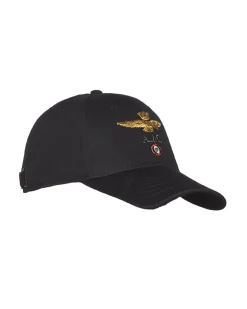 Berretto baseball Aeronautica Militare nero con ricamo aquila turrita