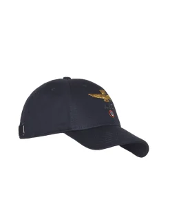 Berretto baseball Aeronautica Militare blu con ricamo aquila turrita