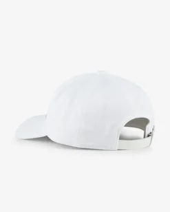 Berretto baseball Armani Exchange bianco in gabardina di puro cotone con maxi logo AX ricamato sul davanti