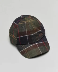 Berretto baseball Barbour in lana tartan check